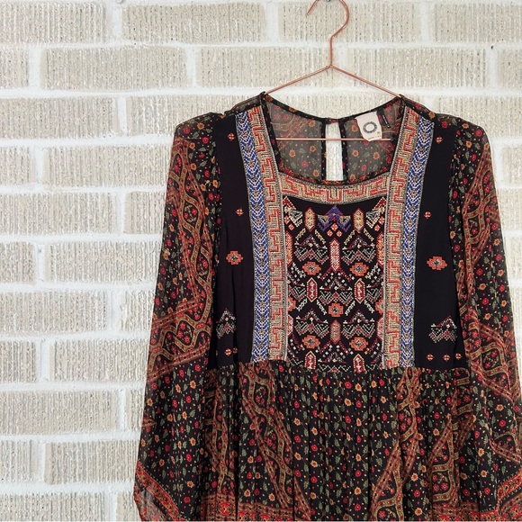 ANTHROPOLOGIE Akemi+Kin Munro Embellished Sheer Tunic Dress - Picture 3 of 8